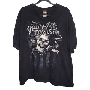 Harley Davidson Skull Jester Elko, Neveda Gold Rush Graphic T-Shirt Size XXL